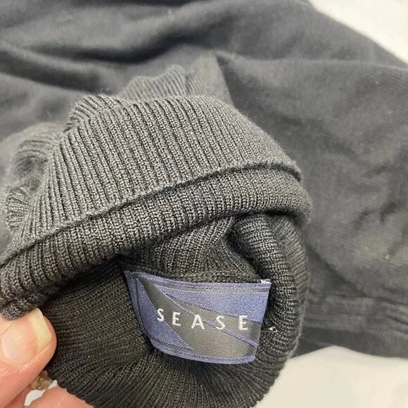 SEASE Men’s Whole Lightweight 100% Wool Turtleneck Sweater
